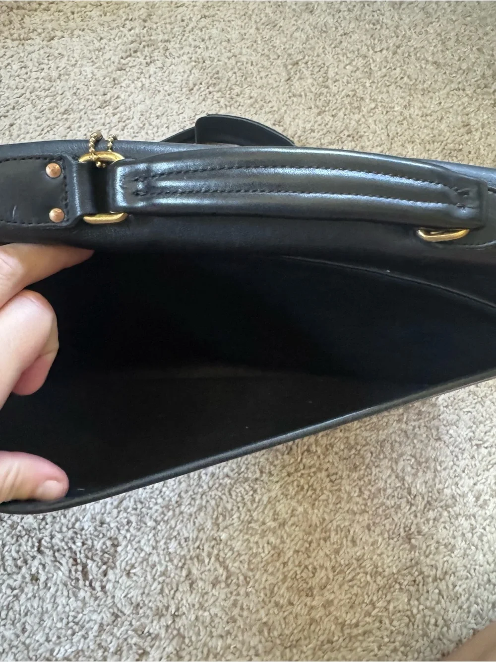 Vintage Coach Black Leather Metropolitan Briefcase ft. in Devil Wears Prada 2